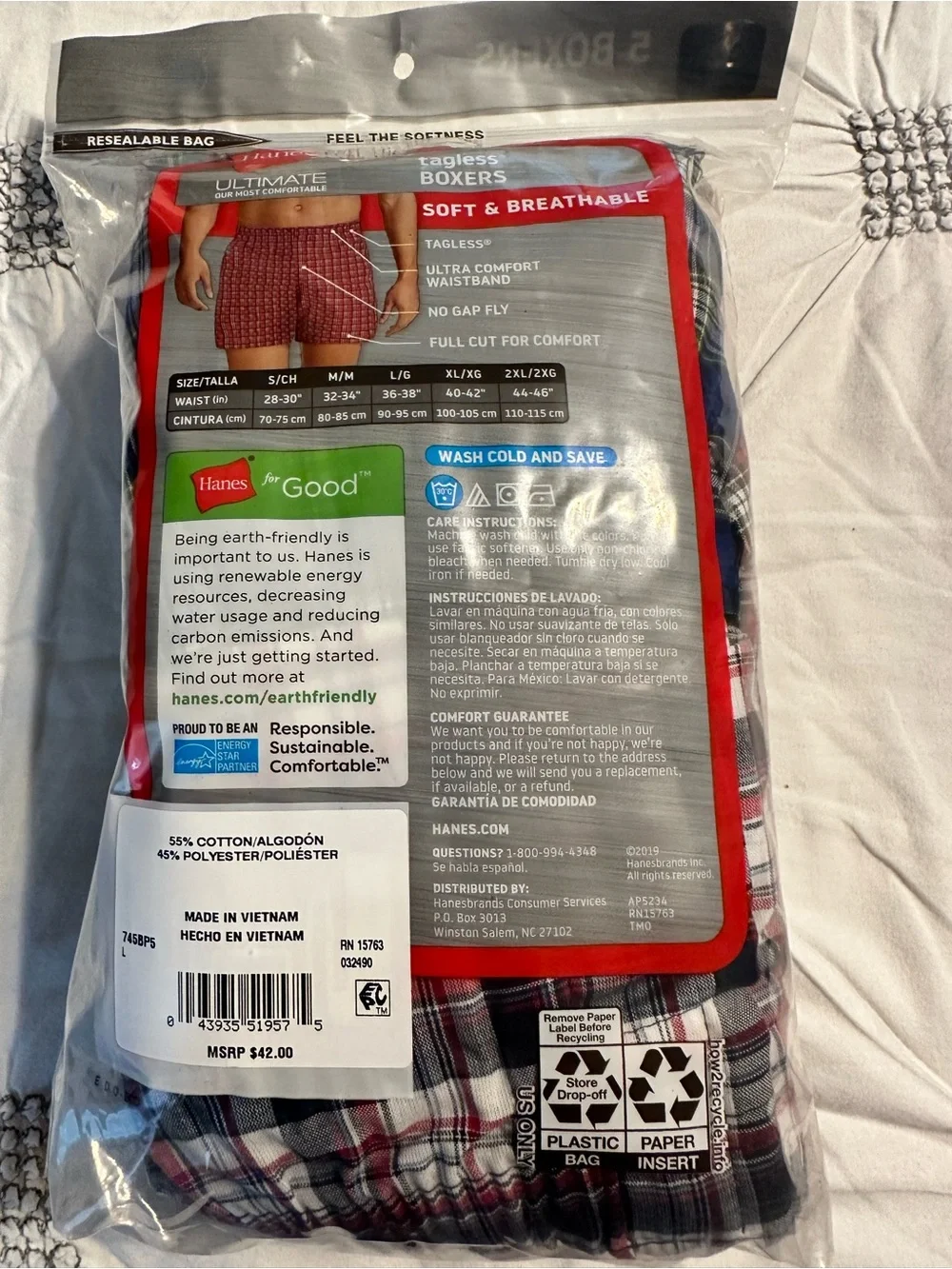 Hanes pack tagless